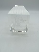 Crystal Prism Laser Etched Hummingbird Paper Weight Holographic 3D - $12.95