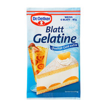 Dr.Oetker Blatt Gelatine -Gelatin Leaves - Pack o 6 -Made in Germany- FR... - £5.44 GBP