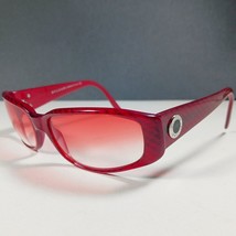 BVLGARI 825 627 Vintage Red Translucent Stripes Wrap Sunglasses w/Case - £85.70 GBP