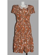 VTG Y.C. Girl Gypsy Boho Wide Ruffle Attached Vest Crocheted Collar Dres... - $50.24 CAD
