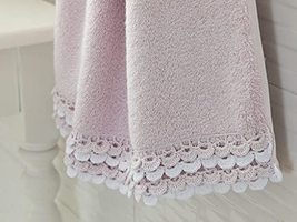 LaModaHome Wavy Crochet Premium Quality%100 Turkish Cotton Face and Hand... - £23.64 GBP