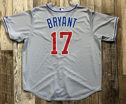 Kris Bryant #17 Chicago Cubs Majestic Baseball Jersey Gray Size 2XL - £31.31 GBP