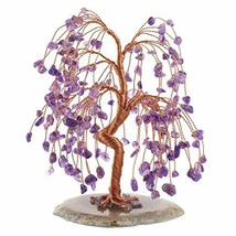 Natural Amethyst Healing Crystals Quartz Tree Tumbled Gemstone Stones Money Tree - £43.73 GBP