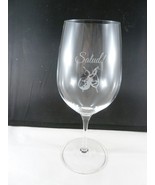 Salud! Crystal Stemed Wine glass 18 Oz 9 &quot; tall Toasting Holidays - $277.84 MXN