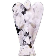 Rainbow Moonstone Angel - Healing Crystal Figurine Handmade 2 Inch - £19.80 GBP