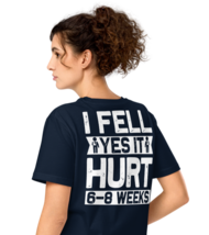 Unisex Organic Mid-Light T-Shirt – I Fell Back Print French Navy - $49.99