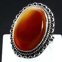 Bague bijou fait main en argent massif 925 pierre précieuse onyx ombragé natu... - £5.06 GBP