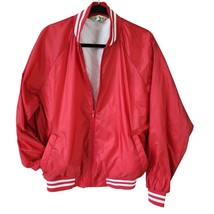Haband Vintage 80s 90s Bomber Track Team Zip Striped Waist Band Jacket S... - $35.00