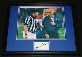 Marv Levy Signed Framed 11x14 Photo Display Bills Arguing with Referee - £51.42 GBP