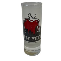 Shot Glass New York Big Apple Frosted Tall Glass - $9.74