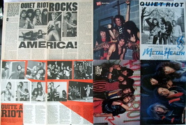 QUIET RIOT ~ Thirty (30) Color, B&amp;W Clippings, Articles, PIN-UPS from 19... - $10.92