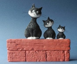 Dubout Cat Statue &quot;Threesome&quot; Trio of Cats on A Ledge French Art Albert Bubout - £51.17 GBP