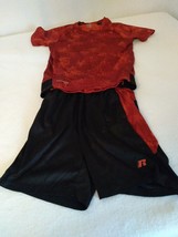 Russell Athletic Size Medium (8) Black/Red Shorts &amp; SHIRT SET - $14.01
