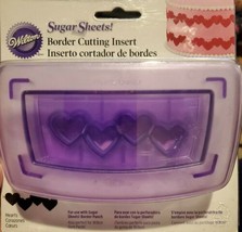 Wilton Sugar Sheets Hearts Border Cutting Insert for Border Punch NEW, Sealed  - £3.92 GBP