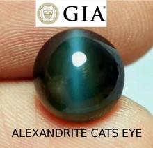 Gia Certified 5.63 Ct Natural Alexandarite Cats Eye Vs Grade See Video - £16,540.90 GBP