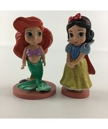Disney Animator Collection Princess Ariel Snow White 3&quot; Figure Topper Gl... - $20.30 CAD