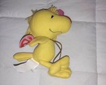 Peanuts Woodstock Plush Bird Valentines Heart Balloons Yellow Stuffed An... - $11.99