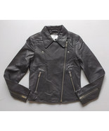 REISS Women&#39;s Geo-Soft Leather Biker Jacket UK6/US2 Worldwide Shipping f... - $4,387.83 MXN