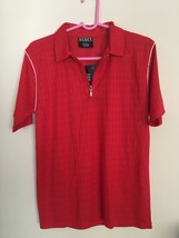 Numan Classic Men&#39;s 1/4 quarter zip polo shirt RED collar shirt casual NEW WOW - $9.74