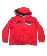 Tommy Hilfiger Hoodie Sweatshirt Kids Boys Youth M 5 Red Cotton Blend Fu... - £7.62 GBP