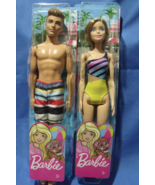 Toys Mattel Barbie and Ken Dolls at the Beach in Swimsuits 12 inches  - £20.50 GBP