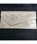 Beaded Clutch Purse Vintage Emson Pearl SEQUINS Pretty - £22.83 GBP