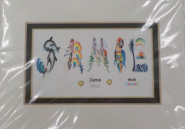 &quot;Jamie Ukali&quot; Letter Art Print Artist Matthew Mok Long Feng Zhi 5X7 Olive Matt - $9.99