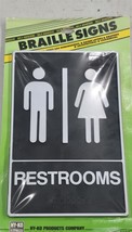 NIP HY-KO Unisex Restroom Sign with Braille Self-Adhesive Plastic ADA Co... - $18.81