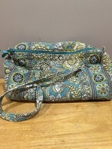 Vintage Vera Bradley 17” Travel Weekender duffle bag Peacock Pattern Gre... - €25,62 EUR