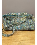 Vintage Vera Bradley 17&quot; Travel Weekender duffle bag Peacock Pattern Gre... - $547.82 MXN