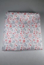 Cupcakes &amp; Cashmere Queen Flat Sheet Hearts Flowers Pink Grey White - £18.50 GBP