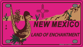 Roadrunner Pink New Mexico Novelty Mini Metal License Plate Tag - £11.95 GBP