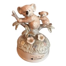 Vtg Otagiri Koala Bear Figurine Rotating Music Box Ceramic Plays CLOSE T... - £15.02 GBP