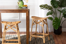 Guevara Natural Brown Rattan Counter Stool - $147.00