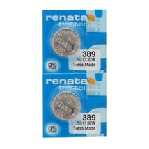 Renata 389 SR1130W Batteries - 1.55V Silver Oxide 389 Watch Battery (10 Count) - £4.14 GBP+