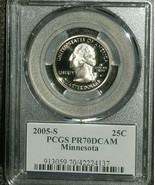 2005-S PCGS PR70DCAM Quarter MINNESOTA 25c TOP GRADED TOP REGISTRY  2022... - £29.10 GBP