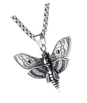 Stainless Steel Gothic Skull Pendant Necklace Punk - £37.62 GBP
