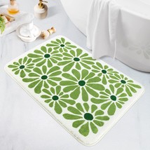 Green Bathroom Rugs Bath Mat, Microfiber Fluffy Soft Floor Mats For Bath... - £23.89 GBP