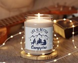 Le 9oz 100 natural soy wax blend cotton wick glossy permanent label camping design thumb155 crop