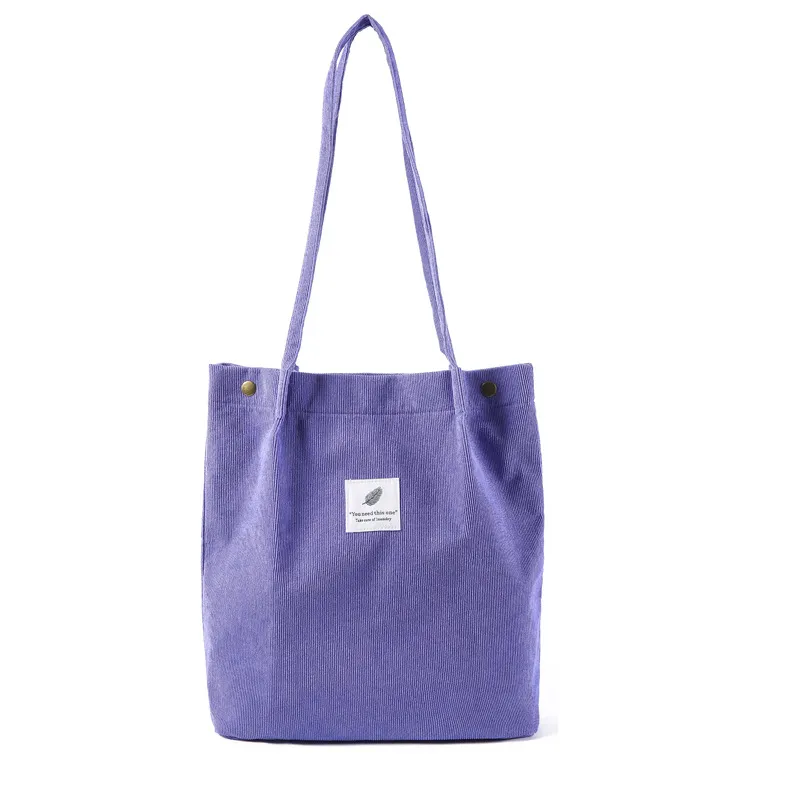 Corduroy Shoulder Women Bag Deep purple B - £9.47 GBP