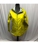 Eddie Bauer Waterproof Hooded Jacket Womens Size Small Chartreuse Windbr... - $28.41