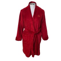 Lauren Ralph Lauren Red Plush Fleece Belted Loungewear Robe Size Medium - $30.46