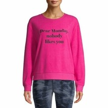 No Boundaries Juniors Dear Monday Nobody Likes You Pink Sweatshirt Size ... - $17.81
