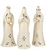 Lenox Divine Lighted Three Kings Figurines Pierced Nativity 3 Wise Men I... - $75.00