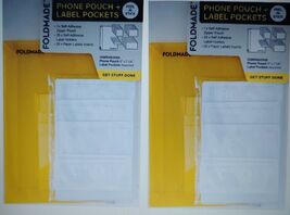 Two FOLDMADE "Phone Pouch + Label Pockets" with Insert Cards (Yellow) - $14.24