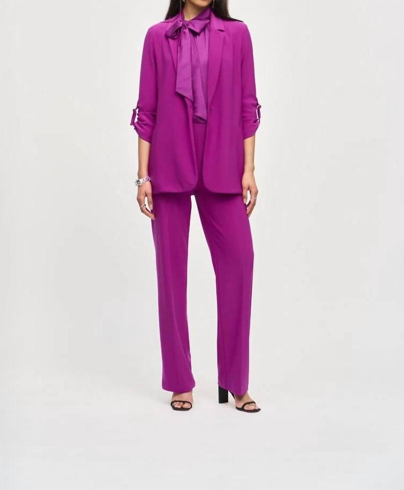 Joseph Ribkoff Wide Leg Pants Purple - $106.00