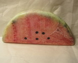 5&quot;x2&quot;x1.25&quot; Solid Pink/Green Marble Stone &#39;Watermelon Slice&#39; paperweight - $30.00