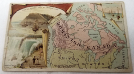 Arbuckle Bros Coffee Victorian Trade Card Illustrated Map of Canada with Insets - £11.31 GBP