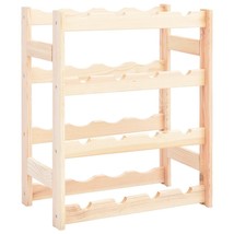 vidaXL Pinewood Wine Rack for 16 Bottles, Storage &amp; Display Organizer - $86.99