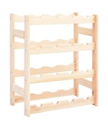 vidaXL Pinewood Wine Rack for 16 Bottles, Storage &amp; Display Organizer - €74,19 EUR